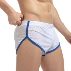 Men's Swimwear Swim Shorts Swim Briefs Mesh Shorts Plain Comfort Breathable Running Swimming Pool Sports Black White