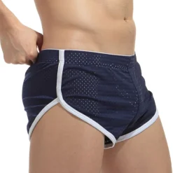 Men's Swimwear Swim Shorts Swim Briefs Mesh Shorts Plain Comfort Breathable Running Swimming Pool Sports Black White