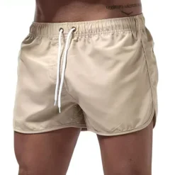 Men's Swimwear Swim Shorts Swim Trunks Plain Comfort Breathable Outdoor Daily Going out Fashion Casual Black White