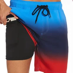 Men's Swimwear Swim Shorts Swim Trunks Plain Comfort Breathable Outdoor Daily Going out Fashion Casual Azure Black