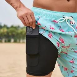 Men's Swimwear Swim Shorts Swim Trunks Plain Comfort Breathable Outdoor Daily Going out Fashion Casual Azure Black