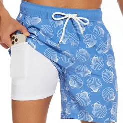 Men's Swimwear Swim Shorts Swim Trunks Plain Comfort Breathable Outdoor Daily Going out Fashion Casual Azure Black