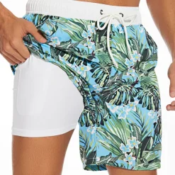 Men's Swimwear Swim Shorts Swim Trunks Plain Comfort Breathable Outdoor Daily Going out Fashion Casual Azure Black