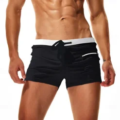 Men's Swimwear Swim Trunks Board Shorts Swim Shorts Swimsuit Solid Colored Black Blue Royal Blue Orange Red Bathing Suits Sporty