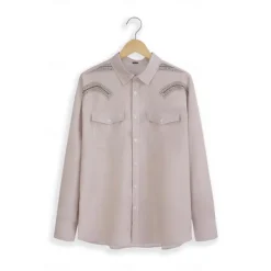 Men's Symbol Shirt Western Shirt Cowboy Shirt Long Sleeve Vintage Western Style Outdoor Street Casual Daily Fall & Winter Turndown Buttons Print Gray