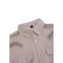 Men's Symbol Shirt Western Shirt Cowboy Shirt Long Sleeve Vintage Western Style Outdoor Street Casual Daily Fall & Winter Turndown Buttons Print Gray