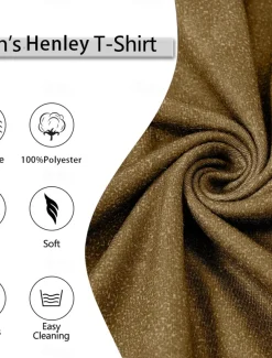 Men's T Shirt Henley Shirt Graphic Faith Henley Clothing Apparel 3D Print Outdoor Daily Going out Short Sleeve Print Button-Down Polyester Fashion Designer Casual Comfortable