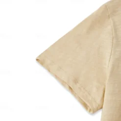 Men's T Shirt Henley Shirt Tee Top Short Sleeves Plain Designer Basic Modern Contemporary Buttons Henley Vacation Street Going out Summer Wine Black White Henley T-Shirt