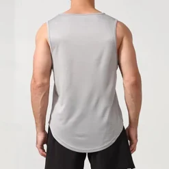 Men's T shirt Hiking Vest Sleeveless Crew Neck Tank Top Sleeveless Shirt Vest Top Outdoor Quick Dry Soft Sweat wicking Polyester Black White Navy Blue Climbing Camping / Hiking / Caving Traveling