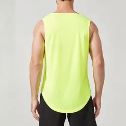 Men's T shirt Hiking Vest Sleeveless Crew Neck Tank Top Sleeveless Shirt Vest Top Outdoor Quick Dry Soft Sweat wicking Polyester Black Orange Green Climbing Camping / Hiking / Caving Traveling