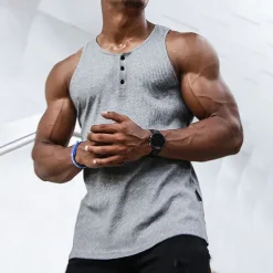 Men's T shirt Hiking Vest Sleeveless Crew Neck Tank Top Sleeveless Shirt Vest Top Outdoor Quick Dry Soft Sweat wicking Polyester Black White Light Green Climbing Camping / Hiking / Caving Traveling