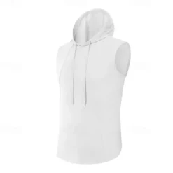 Men's T shirt Hiking Vest Sleeveless Hooded Tank Top Sleeveless Shirt Vest Top Outdoor Quick Dry Soft Sweat wicking Polyester Black White Purple Climbing Camping / Hiking / Caving Traveling