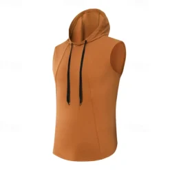 Men's T shirt Hiking Vest Sleeveless Hooded Tank Top Sleeveless Shirt Vest Top Outdoor Quick Dry Soft Sweat wicking Polyester Black White Purple Climbing Camping / Hiking / Caving Traveling