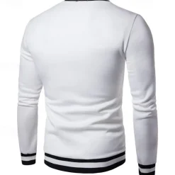 Men's T Shirt Knit Tee Long Sleeve V Neck Winter Spring & Fall Solid Color Knitwear V Neck Casual Daily Black White Yellow Top Tee for Men