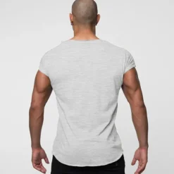 Men's T Shirt Muscle Shirt Short Sleeve Crew Neck Summer Plain Fashion Classic Comfortable Classic Style Street Casual Sports Black Gray Top Tee for Men