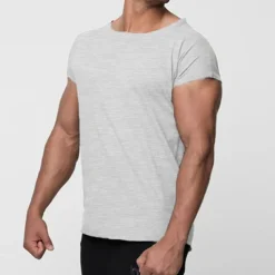 Men's T Shirt Muscle Shirt Short Sleeve Crew Neck Summer Plain Fashion Classic Comfortable Classic Style Street Casual Sports Black Gray Top Tee for Men