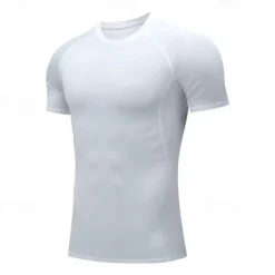 Men's T Shirt Muscle Shirt Moisture Wicking Shirts Short Sleeve Crew Neck Summer Plain Sports Fashion Lightweight Classic Style Vacation Casual Holiday Red black Black White Top Tee for Men
