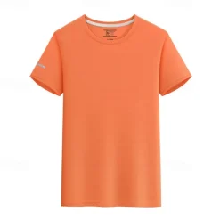 Men's T shirt Short Sleeve Crew Neck Tee Tshirt Muscle T-Shirt Short Sleeve Shirt Outdoor Quick Dry Workout Soft Sweat wicking Spandex Black White Blue Gym Climbing Camping / Hiking / Caving