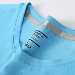 Men's T shirt Short Sleeve Crew Neck Tee Tshirt Muscle T-Shirt Short Sleeve Shirt Outdoor Quick Dry Workout Soft Sweat wicking Spandex Black White Blue Gym Climbing Camping / Hiking / Caving