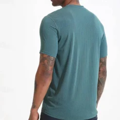 Men's T shirt Short Sleeve Crew Neck Tee Tshirt Muscle T-Shirt Short Sleeve Shirt Outdoor Quick Dry Workout Soft Sweat wicking Polyester Dark Grey Black White Gym Climbing Camping / Hiking / Caving