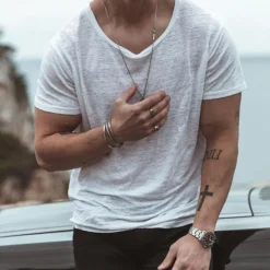 Men's T Shirt Short Sleeve Crew Neck Summer Plain Fashion Classic Comfortable Crewneck Street Casual Sports Black White Blue Top Tee for Men