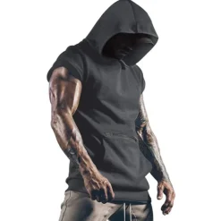 Men's T Shirt Short Sleeve Hooded Summer Plain Fashion Classic Comfortable Street Casual Sports Black White Blue Top Tee for Men