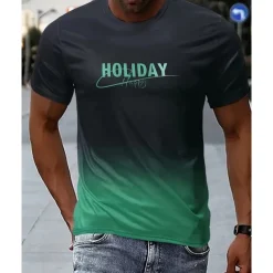 Men's T shirt Short Sleeve Crew Neck Tee Tshirt Muscle T-Shirt Short Sleeve Shirt Outdoor Quick Dry Workout Soft Sweat wicking Polyester Patchwork Red Blue Orange Gym Climbing Camping / Hiking