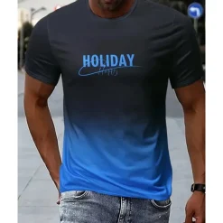 Men's T shirt Short Sleeve Crew Neck Tee Tshirt Muscle T-Shirt Short Sleeve Shirt Outdoor Quick Dry Workout Soft Sweat wicking Polyester Patchwork Red Blue Orange Gym Climbing Camping / Hiking