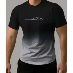 Men's T shirt Short Sleeve Crew Neck Tee Tshirt Muscle T-Shirt Short Sleeve Shirt Outdoor Quick Dry Workout Soft Sweat wicking Polyester Patchwork Yellow Orange Green Gym Climbing Camping / Hiking