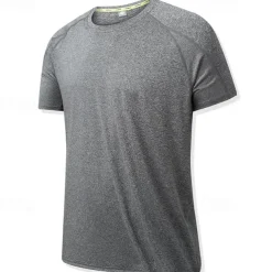 Men's T Shirt Short Sleeve Crew Neck Summer Solid Color Sports Sports & Outdoors Quick Dry Outdoor Sports & Outdoor Athletic Dark Gray Pink Blue Top Tee for Men