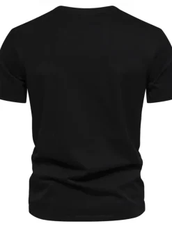 Men's T Shirt Short Sleeve Crew Neck Summer Spring Geometric Knitwear Vacation Vintage Embroidered Embroidery School Training Outdoor Black White Light Green Top Tee for Men