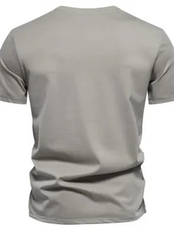 Men's T Shirt Short Sleeve Crew Neck Summer Spring Geometric Knitwear Vacation Vintage Embroidered Embroidery School Training Outdoor Black White Light Green Top Tee for Men