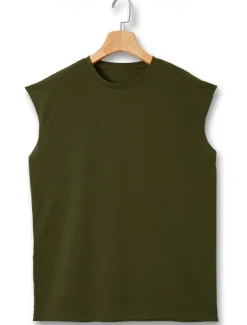 Men's T Shirt Tank Top Moisture Wicking Shirts Sleeveless Crew Neck Summer Plain Sports Fashion Lightweight Vacation Casual Holiday Black White Army Green Top Tee for Men