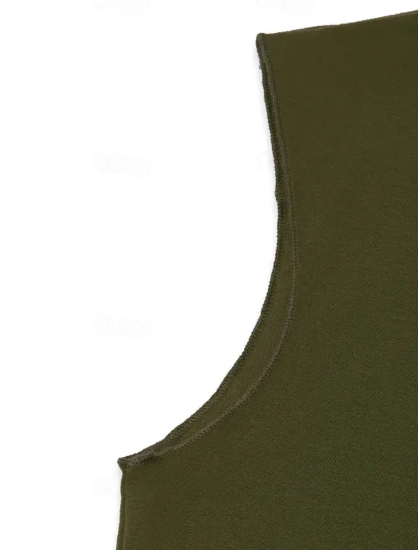 Men's T Shirt Tank Top Moisture Wicking Shirts Sleeveless Crew Neck Summer Plain Sports Fashion Lightweight Vacation Casual Holiday Black White Army Green Top Tee for Men