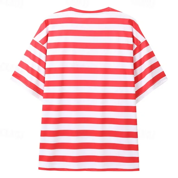 Men's T Shirt Tee Short Sleeve Shirt Tee Top Short Sleeve Crew Neck Spring & Summer Striped Fashion Designer Basic Vacation Street Going out Black Yellow Red Top Tee for Men