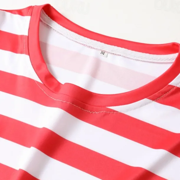 Men's T Shirt Tee Short Sleeve Shirt Tee Top Short Sleeve Crew Neck Spring & Summer Striped Fashion Designer Basic Vacation Street Going out Black Yellow Red Top Tee for Men