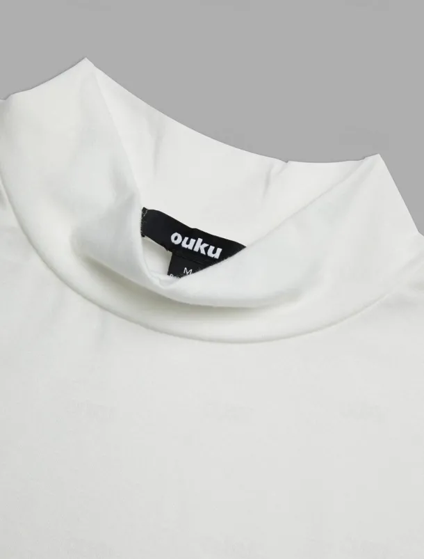 Men's T Shirt Tee Top Mock Turtleneck Short Sleeves Turtleneck Summer Plain Designer Basic Modern Contemporary Vacation Street Going out Wine Black White Top Tee for Men