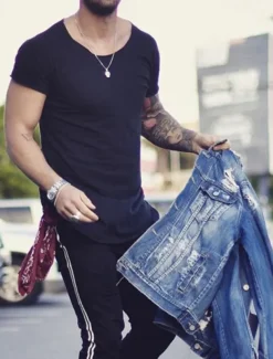 Men's T Shirt Tee Top Short Sleeves Crew Neck Summer Plain Fashion Designer Basic Vacation Street Going out Black White Blue Top Tee for Men