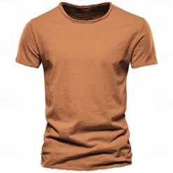 Men's T Shirt Tee Top Short Sleeves Crew Neck Summer Plain Fashion Designer Basic Classic Style Vacation Street Going out Black White Pink Top Tee for Men