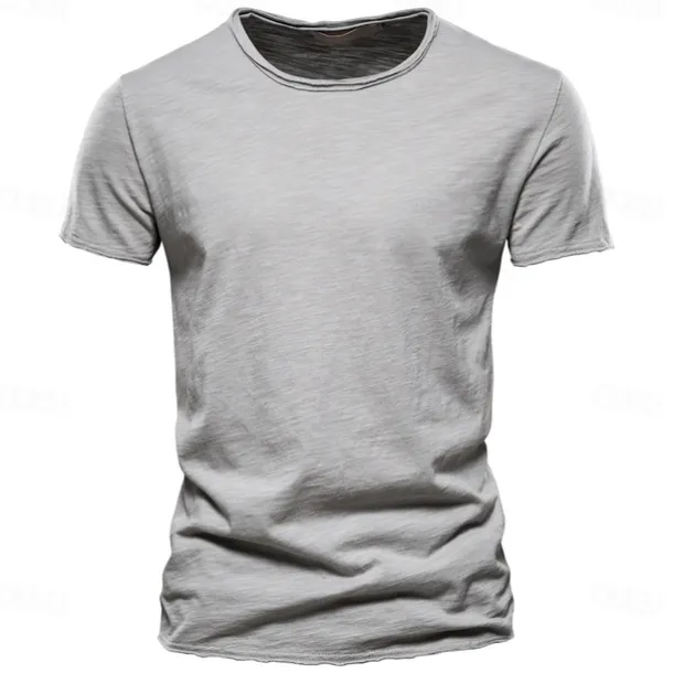 Men's T Shirt Tee Top Short Sleeves Crew Neck Summer Plain Fashion Designer Basic Classic Style Vacation Street Going out Black White Pink Top Tee for Men