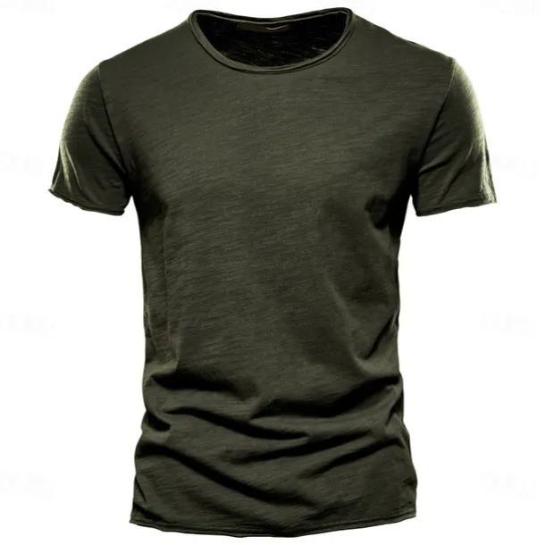 Men's T Shirt Tee Top Short Sleeves Crew Neck Summer Plain Fashion Designer Basic Classic Style Vacation Street Going out Black White Pink Top Tee for Men