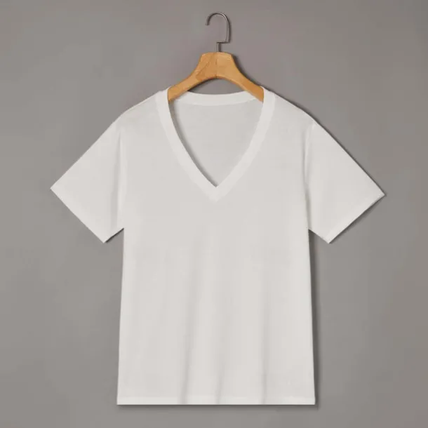 Men's T Shirt Tee Top Short Sleeves V Neck Summer Plain Designer Basic Modern Contemporary Classic Style Vacation Street Going out Black White Red Top Tee for Men