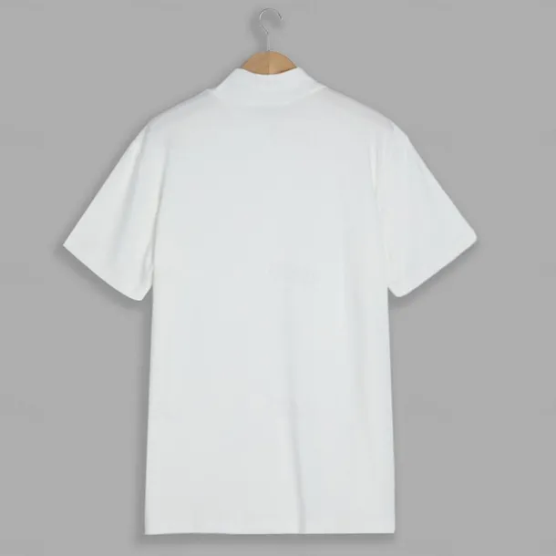 Men's T Shirt Turtleneck shirt Short Sleeve Stand Collar Summer Spring Plain Fashion Casual Comfortable Vacation Street Holiday Black White Red Top Tee for Men