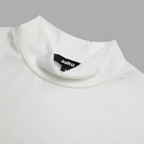 Men's T Shirt Turtleneck shirt Short Sleeve Stand Collar Summer Spring Plain Fashion Casual Comfortable Vacation Street Holiday Black White Red Top Tee for Men