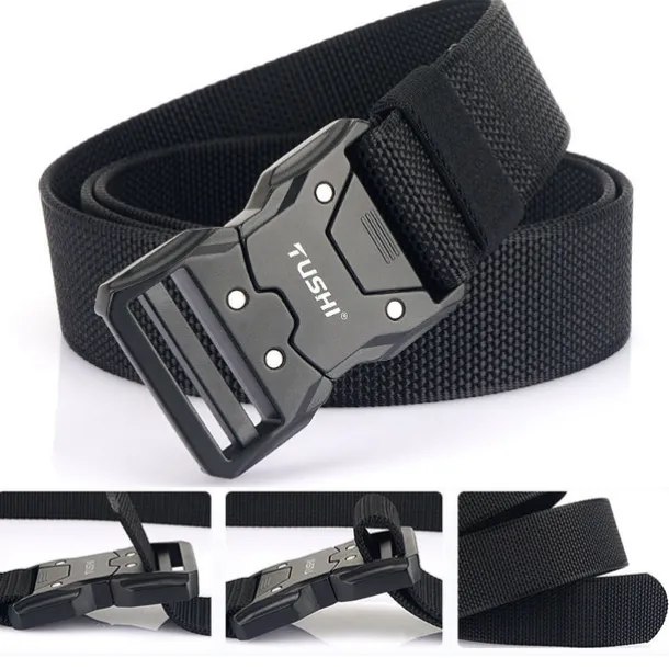 Men's Tactical Belt ArmyGreen Black Nylon