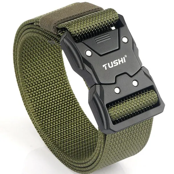 Men's Tactical Belt ArmyGreen Black Nylon