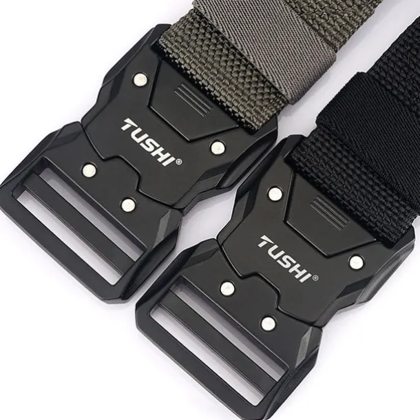 Men's Tactical Belt ArmyGreen Black Nylon