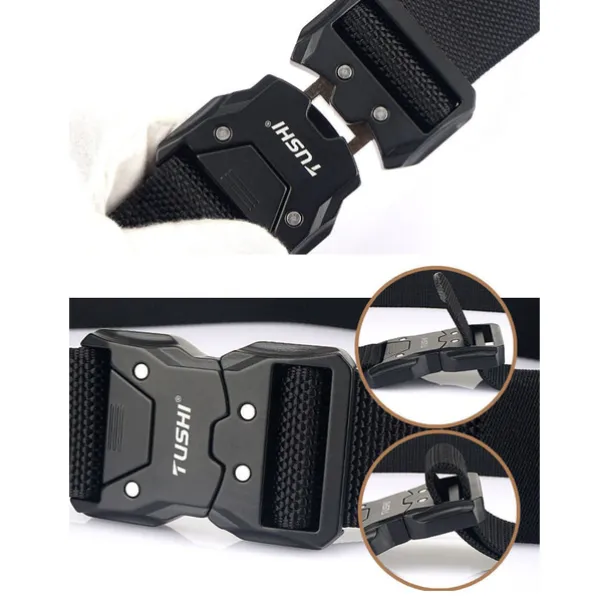 Men's Tactical Belt ArmyGreen Black Nylon