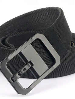 Men's Tactical Belt Canvas Belt Nylon Belt Waist Belt Black White Alloy Durable Adjustable Plain Outdoor Daily