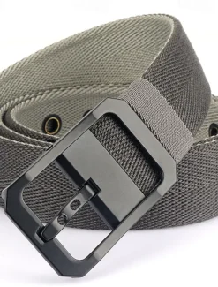 Men's Tactical Belt Canvas Belt Nylon Belt Waist Belt Black White Alloy Durable Adjustable Plain Outdoor Daily